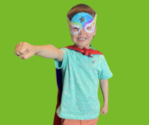 Child with wearing Eczema garments 