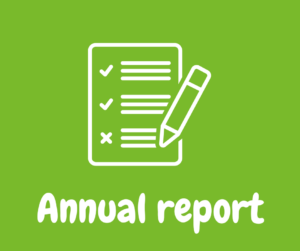 Graphic of list with 'Annual report' Text