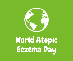 Graphic of Earth with 'World eczema day' Text