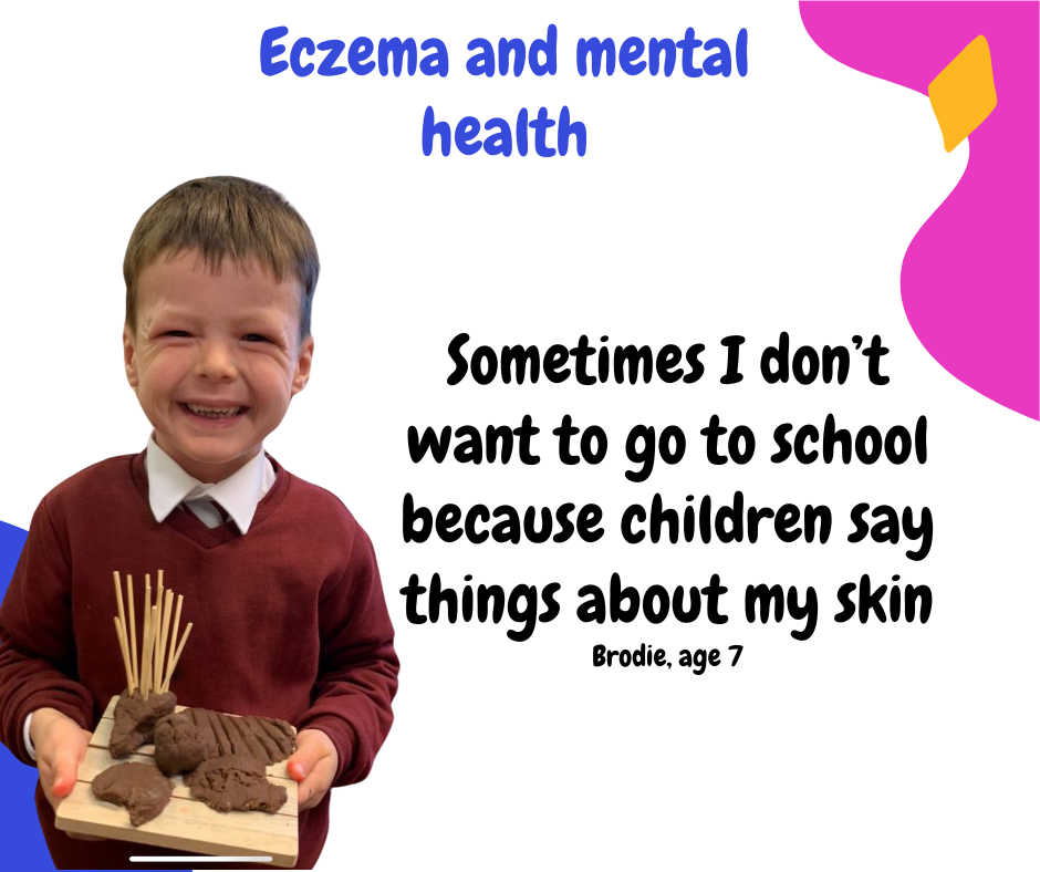 Graphic of a child and mental health quote
