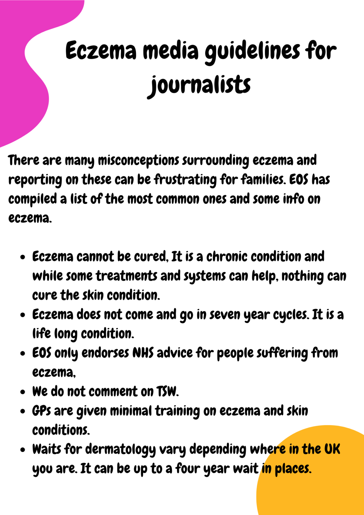 Media centre – Eczema Outreach Support