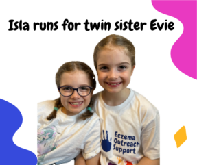 Twin sister Evie and Isla