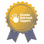 Medal with the words Eczema Outreach Supprt